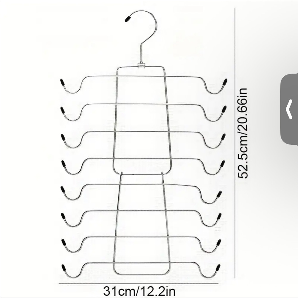 Set of 6 : 8 Multi-Layer Metal clothing Hangers for organization